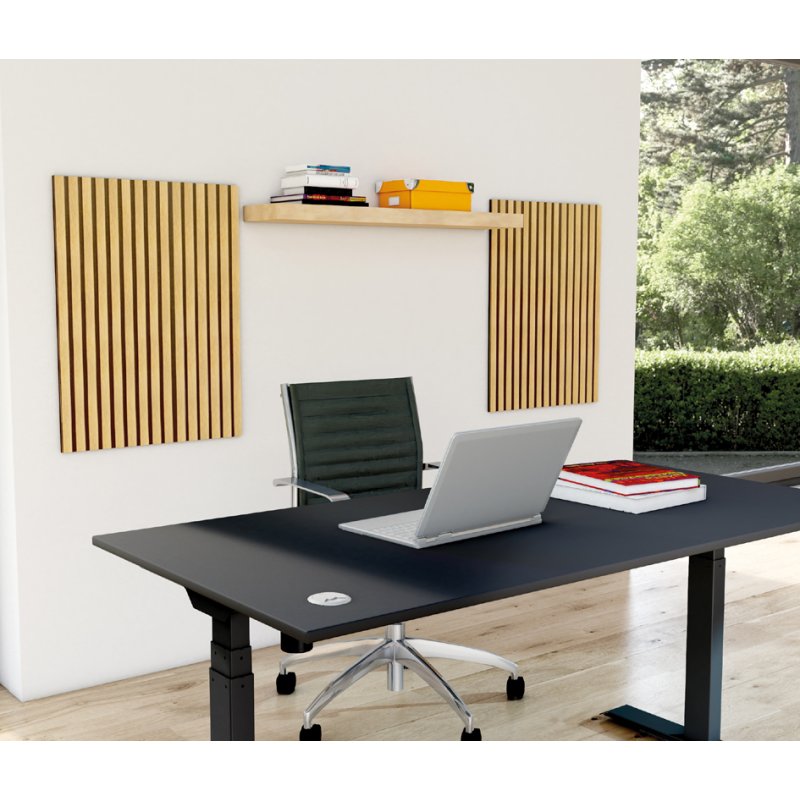 kerkmann acoustic wall panels Oxford, oak decor, anthracite, 600×800 mm, 2 pieces